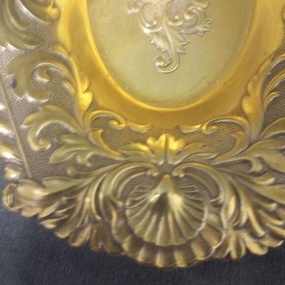 Vintage Bronze Silverplated Tarnish Resistant Filagree Basket EUC - Picture 5 of 9